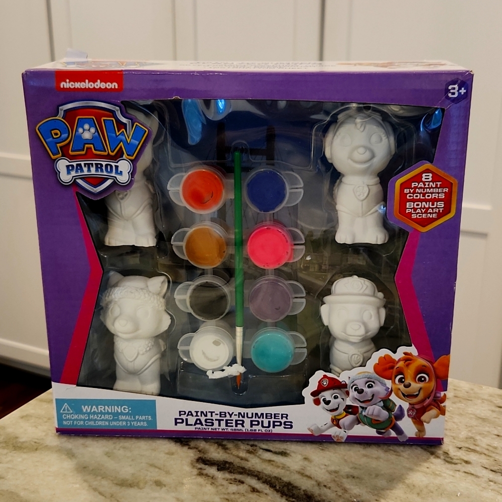 Nickelodeon Paw Patrol Paint by Number Plaster Pups - Brand New In Box